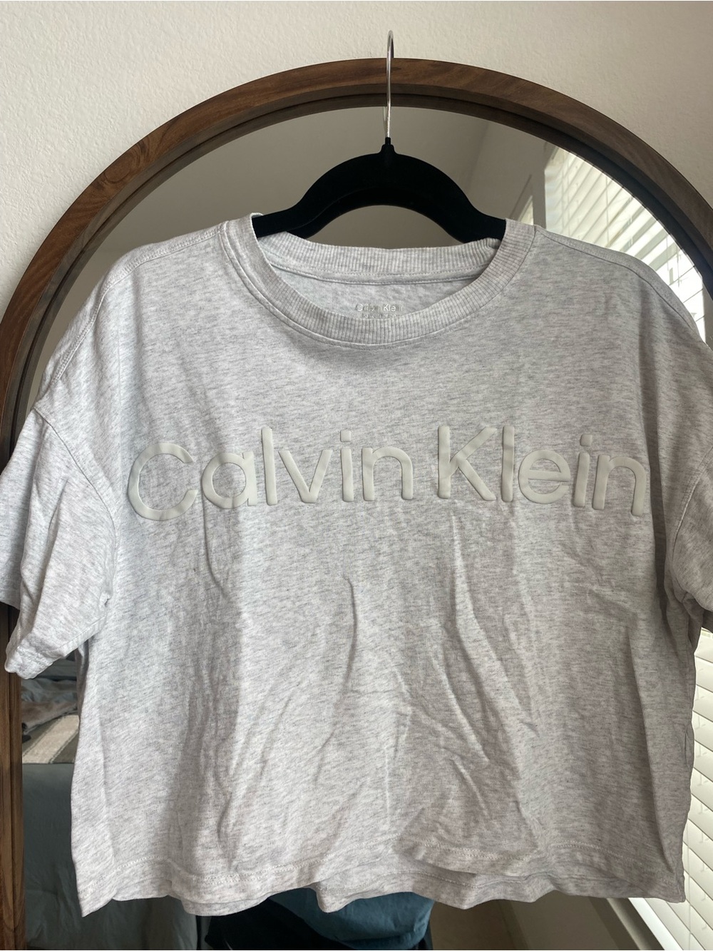 Calvin Klein Light Gray Logo Crew Tee